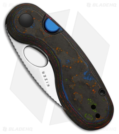 Kizer Microbe Button Liner Lock Knife Camo Carbon (2.2" Satin M390)