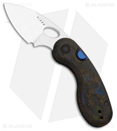 Kizer Microbe Button Liner Lock Knife Camo Carbon (2.2" Satin M390)