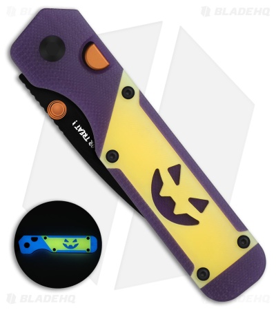 Kizer Militaw 3.1 Button Liner Lock Knife GID Purple G10/GID Acrylic (3.1" PVD) 