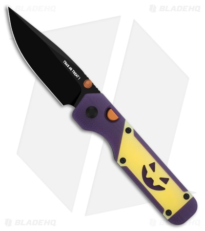 Kizer Militaw 3.1 Button Liner Lock Knife GID Purple G10/GID Acrylic (3.1" PVD) 
