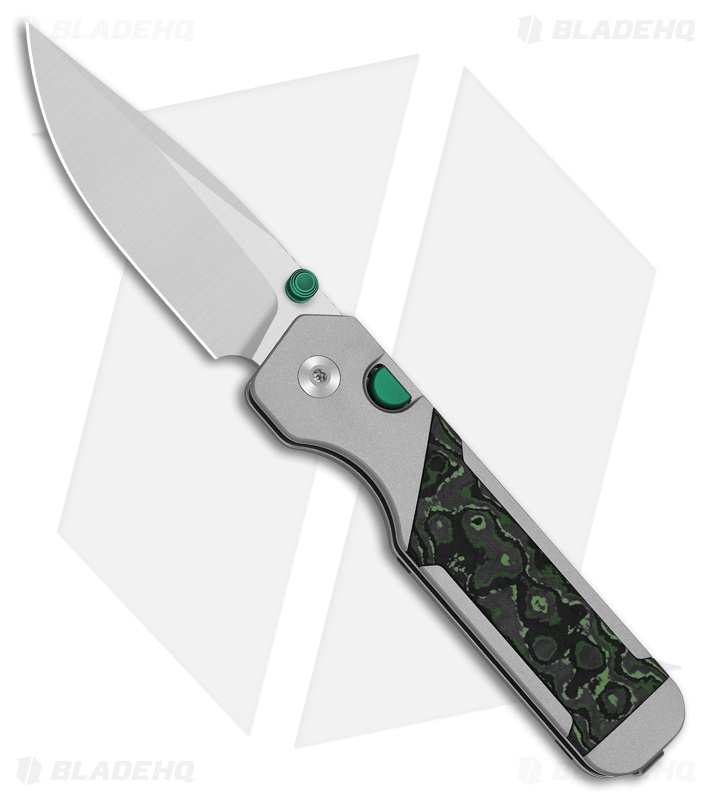 Kizer Militaw Button Liner Lock Knife Al/FatCarbon Jungle Wear (3.4" Satin)