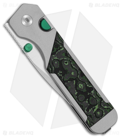 Kizer Militaw Button Liner Lock Knife Al/FatCarbon Jungle Wear (3.4" Satin)