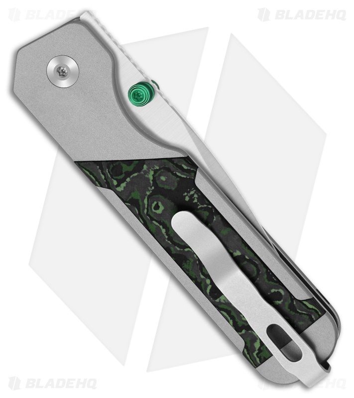 Kizer Militaw Button Liner Lock Knife Al/FatCarbon Jungle Wear (3.4" Satin)