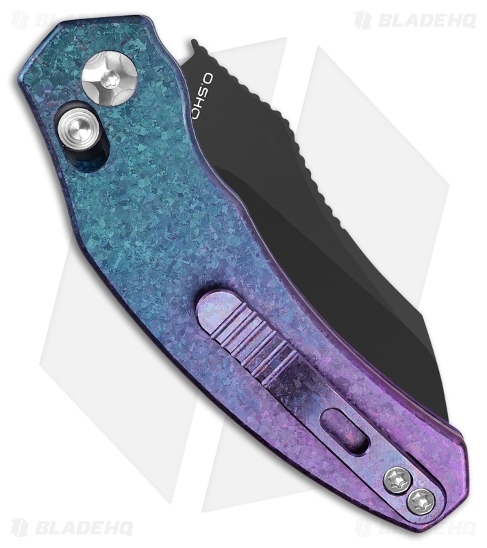 ブルドッグ　0710 Kizer Mini Bulldog Knife Silver Titanium Stonewash + Brushed