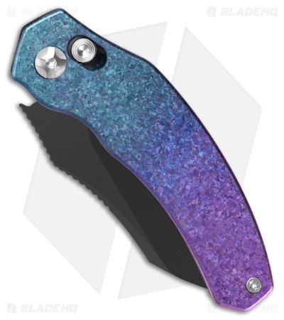 crazydog（4点） Kizer Mini Bulldog Knife Blue/Purple Ti Black Matte DLC