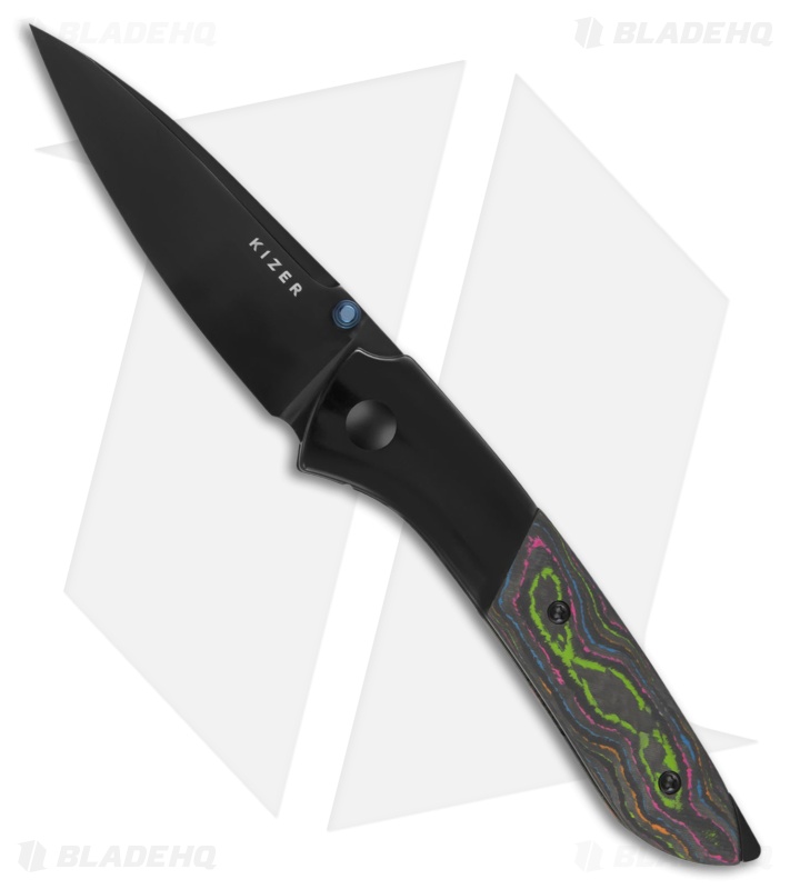 ビルト　スピットファイア　5.7 Kizer Spitfire Knife CamoCarbon/Ti Black Mirror & DLC