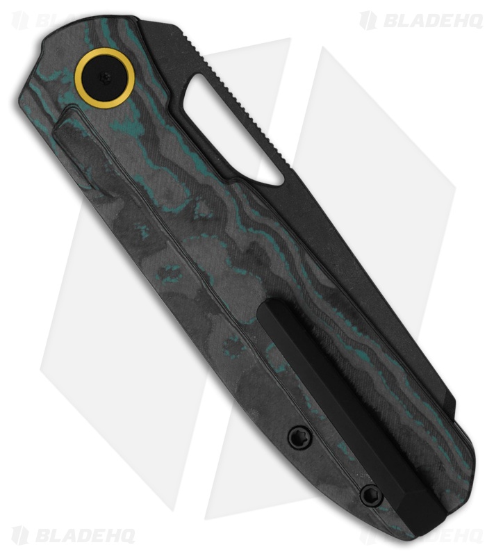 Kizer Cutlery Mash Button Liner Lock CamoCarbon Shipwreck (3.2" Black PVD SW)