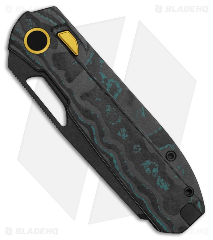 Kizer Cutlery Mash Button Liner Lock CamoCarbon Shipwreck (3.2" Black PVD SW)