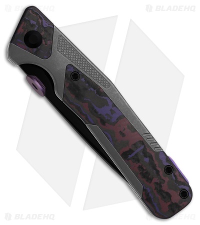Kizer Sable Chief Frame Lock Knife Ti/Fatcarbon Purple Haze (3.4" Matte DLC)