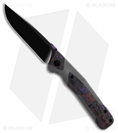 Kizer Sable Chief Frame Lock Knife Ti/Fatcarbon Purple Haze (3.4" Matte DLC)