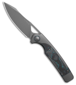 Kizer Ara Liner Lock Knife Ti + CamoCarbon Brittany Blue (3.1" Gray SW) Ki3729A2