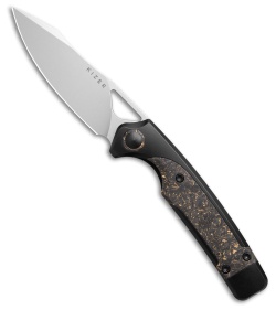 Kizer Kizer Ara Liner Lock Knife Titanium + Gold Flake Carbon Fiber (3.1" Bubble SW) - $159.00 at Blade HQ