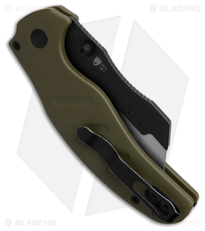 Kizer C01C Uti 1 Utility Knife Green G-10 (2.8" PVD) V3488.29JSA2