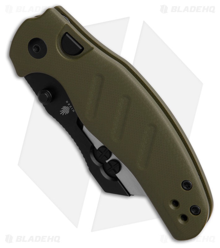 Kizer C01C Uti 1 Utility Knife Green G-10 (2.8" PVD) V3488.29JSA2