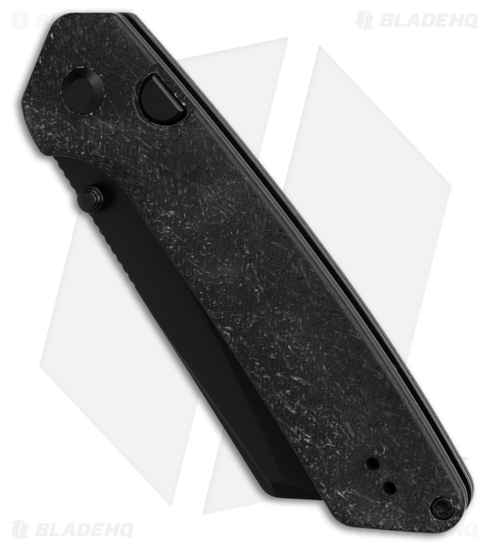 Kizer Cutlery Madrac  Button Lock Knife Cosmos Black FatCarbon (3" Black PVD)