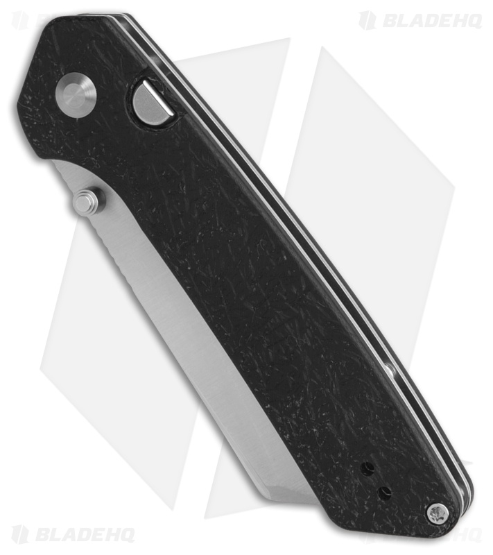 Kizer Cutlery Madrac  Button Lock Knife Cosmos Black FatCarbon (3" Satin)