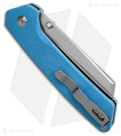 Kizer Cutlery Madrac  Button Lock Knife Ocean Blue FatCarbon (3" Satin)