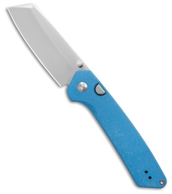Kizer Cutlery Madrac  Button Lock Knife Ocean Blue FatCarbon (3" Satin)