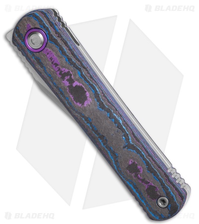 Kizer Feist 3 Frame Lock Knife Ti & CamoCarbon Damtanium (2.75" SW/Satin)