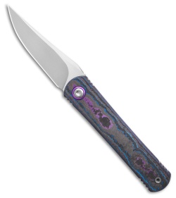 Kizer Feist 3 Frame Lock Knife Ti & CamoCarbon Damtanium (2.75" SW/Satin)
