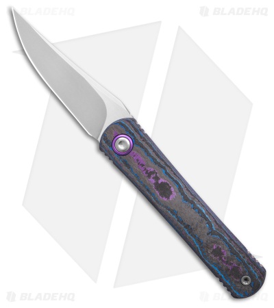 Kizer Feist 3 Frame Lock Knife Ti & CamoCarbon Damtanium (2.75" SW/Satin)