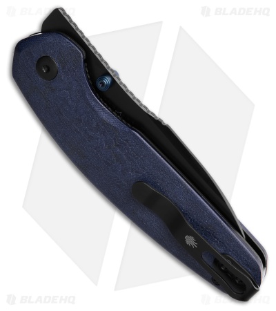 Kizer Meteora Liner Lock Knife Blue Canyon Richlite (3.2" Black PVD) V3730A3