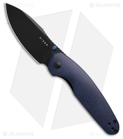 Kizer Meteora Knife Blue Canyon Richlite Black PVD
