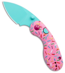 Kizer Microbe Button Lock Knife Dessert Warrior® (2.2" Blue)