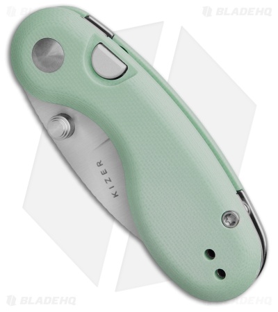 Kizer Microbe Button Lock Knife Green G-10 (Satin 14C28N)