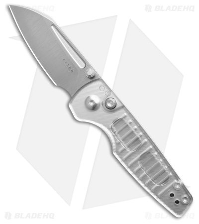 Kizer Parakeet Button Lock Knife Acrylic (2.5" Stonewash)