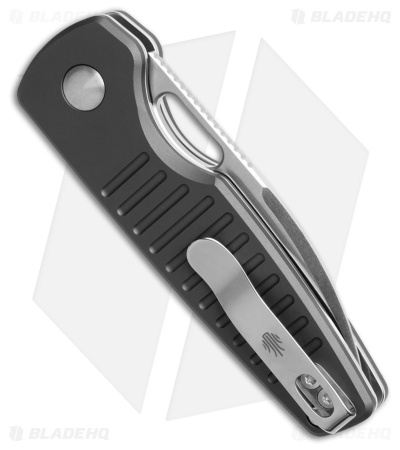 Kizer Parakeet Button Lock Knife Gray Aluminum (2.5" Stonewash)