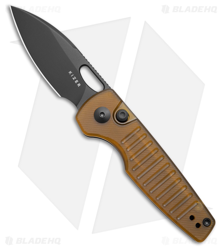 Kizer Parakeet Button Lock Knife PEI (2.5" Black)