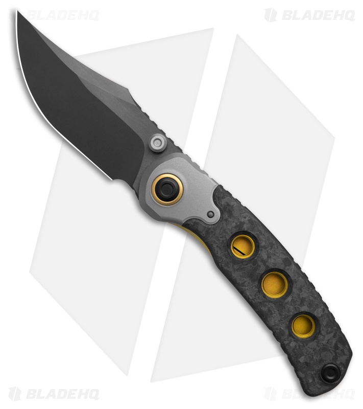 Kizer Pioneer Liner Lock Knife Ti + Marble Carbon Fiber (3.20" Black)