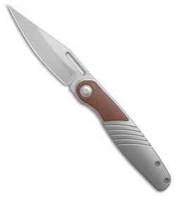 Kizer RAZE Liner Lock Knife Titanium + Leather (3.50" Stonewash)