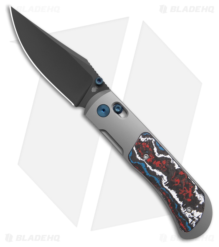 Kizer Tycho Clutch Lock Clip Point Knife Titanium/FatCarbon (3.2" DLC) Ki4761A3