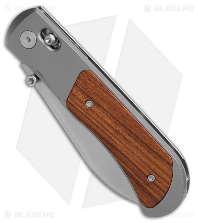 Kizer Tycho Clutch Lock Knife Titanium/Mkuruti Wood (3.1" Satin) Ki4761A1