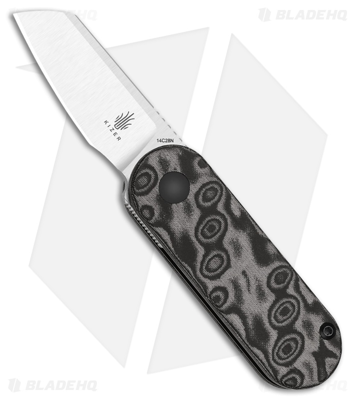 Kizer Cutlery Mini Bay Slip Joint Knife Vortex Pattern Micarta (1.9" Satin)