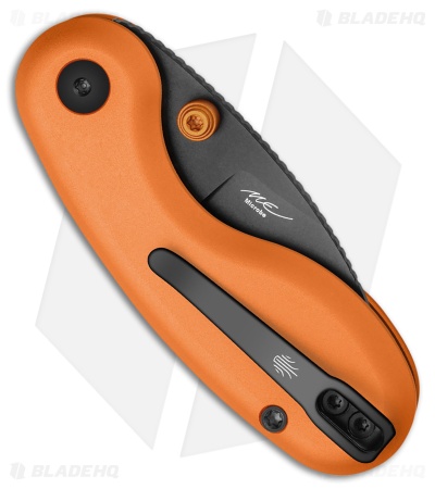 Kizer Microbe Button Liner Lock Knife Orange Aluminum (2.2" PVD 14C28N)