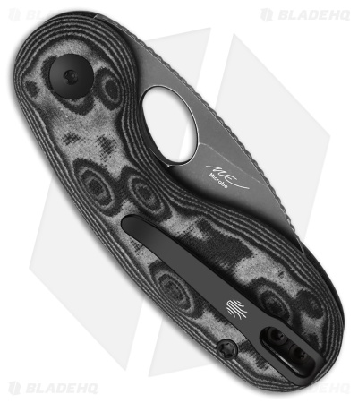 Kizer Microbe Button Liner Lock Knife Vortex Micarta (2.2" Gray SW 14C28N)