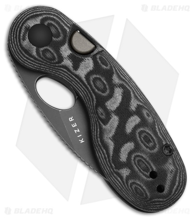 Kizer Microbe Button Liner Lock Knife Vortex Micarta (2.2" Gray SW 14C28N)