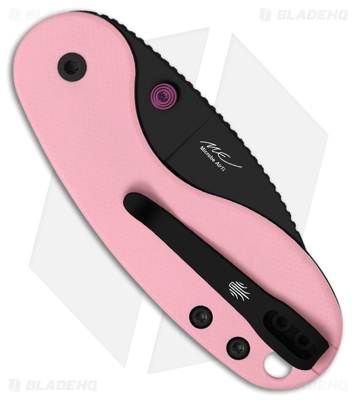 Kizer Microbe DSJ AirTi Detent Slip Joint Knife Pink G-10 (2.2" PVD)