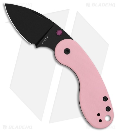 Kizer Microbe DSJ AirTi Detent Slip Joint Knife Pink G-10 (2.2" PVD)