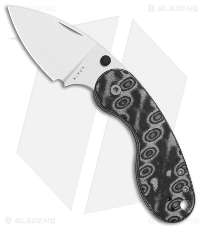 Kizer Microbe DSJ AirTi Detent Slip Joint Knife Vortex Micarta (2.2" Satin)