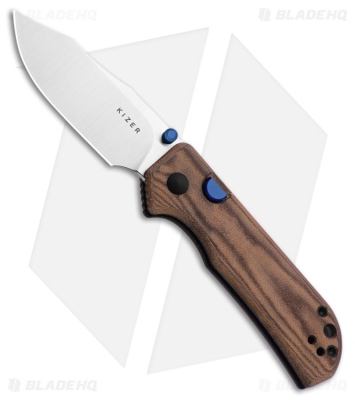 Kizer Cutlery Nice Guy Button Liner Lock Knife Norplex Micarta (2.9" Satin)