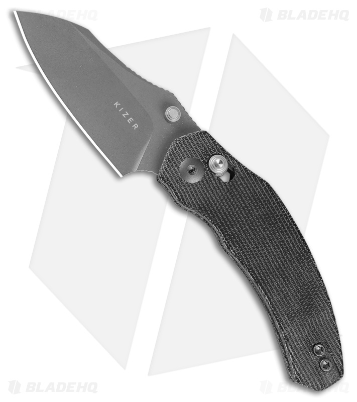 Kizer Mini Bulldog Knife Black Micarta Gray/SW