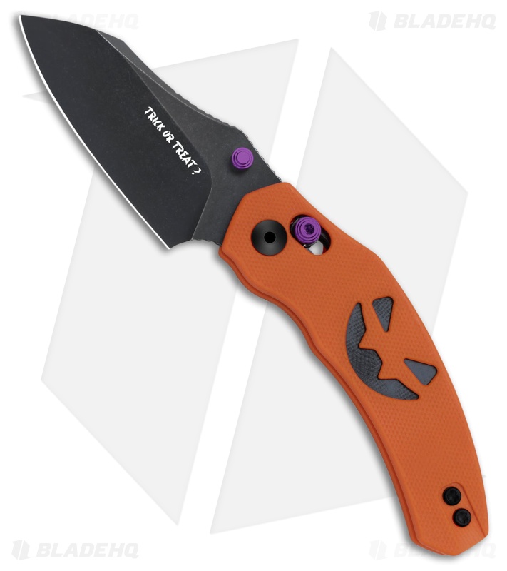 Kizer Cutlery Mini Bulldog Clutch Lock Knife Orange G-10