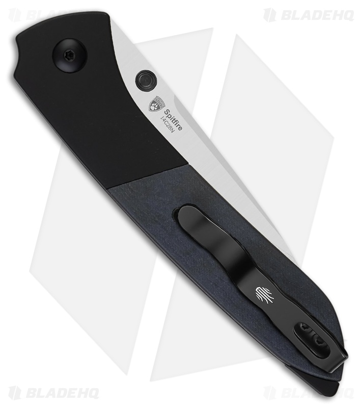 Kizer Spitfire Knife Black Al/Blue Canyon Richlite Satin
