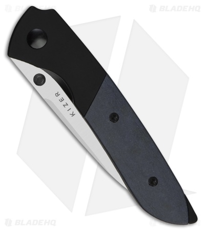 Kizer Spitfire Knife Black Al/Blue Canyon Richlite Satin