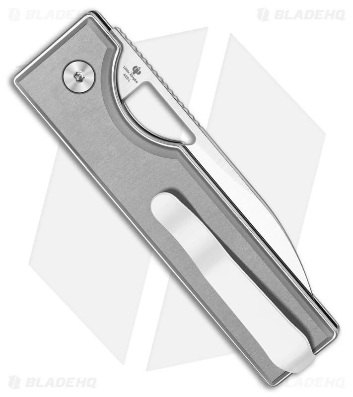 Kizer Little Ringbo Button Liner Lock Knife Gray Aluminum (3" Satin)