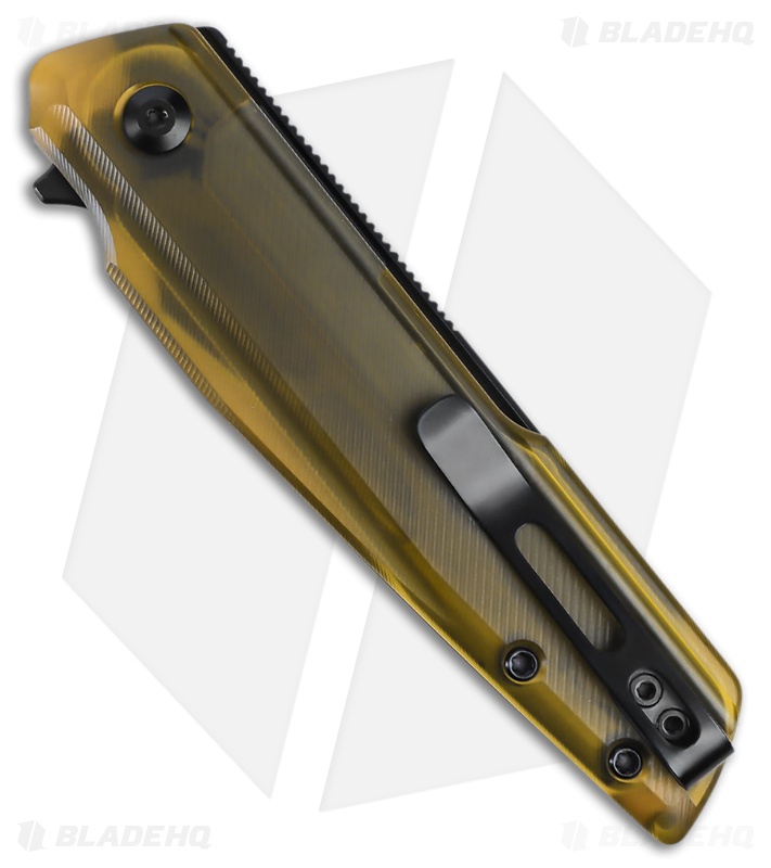 Kizer Skinner Yellow PEI Reverse Tanto Black PVD Nitro-V